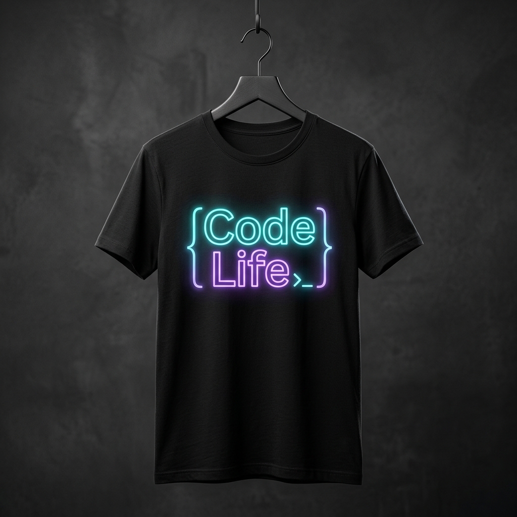 تی‌شرت کاملاً راحت «Code Life»